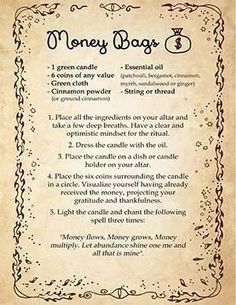 Financial Prosperity Spell, Money Sigil Spell, Herbs For Money Spells, Money Spells Magic, Powerful Money Spells, Hoodoo Spells, Money Spells That Work, Prosperity Spell