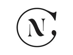 a black and white logo with the letter n in it's center, on a white background