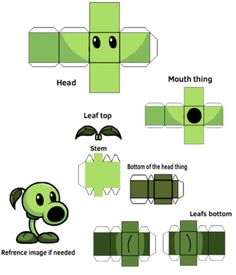 papercrafting instructions to make an origami monster from the video game pokemon