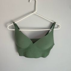 Green Wireless Push Up Bra Victorias Secret Pink Bralette Suuuper Comfortable I’ve Never Worn This, Only Washed Size M Green Bra, Green Bras, Victoria Secret Body, Pink Bralette, Cute Bras, Racerback Bra, Pink Bra, Lace Bralette, Push Up Bra