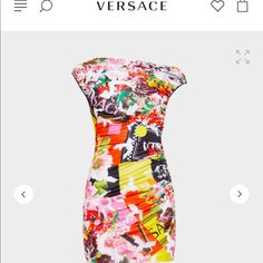 Size 40( Us 4). This Is Brand New, Never Worn. Tags Are Still On. Versace Only Accepts Returns For Store Credit. I Bought This To Wear For My Birthday Party And It Ended Up Raining And Hailing So I Never Got To Wear It! It’s Absolutely Stunning And Sure To Be A Showstopper! Currently For Sale At Versace For $1850. Designer Printed Summer Dresses, Designer Multicolor Cocktail Dress, Versace Sparkly Mini Dress, Vintage Versace Mini Dress, Versace Short Dress Runway, Dresses Versace, Archive Versace Dress, Versace Dresses, Versace Print Bodycon