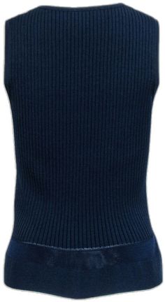 Fitted Solid Color Sweater Vest For Work, Fitted Sweater Vest For Work, Fitted Solid Sweater Vest For Work, Stretch Crew Neck Sweater Vest For Work, Classic Knit Tank Top, Classic Knit Sleeveless Tank Top, Navy Sleeveless Top For Work, Solid Stretch Tank Top For Work, Casual Ribbed Vest For Work