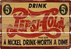 three wooden signs with different types of drinks on them and the words drink detroit written in red