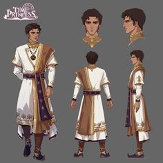 some character designs for the prince and princess