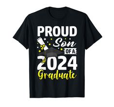 PRICES MAY VARY. Proud son of a 2024 graduate shirt, class of 2024 graduation matching family shirts Class of 2024 matching family shirts Lightweight, Classic fit, Double-needle sleeve and bottom hem 2024 Graduate, Matching Family Shirts, 2024 Graduation, Family Shirts Matching, Graduation Shirts, Class Of 2024, A Class, Family Shirts, Branded T Shirts