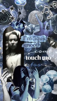 a collage of images with the words, i'm unique smooth come touch me go