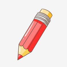 a pencil that is red and yellow