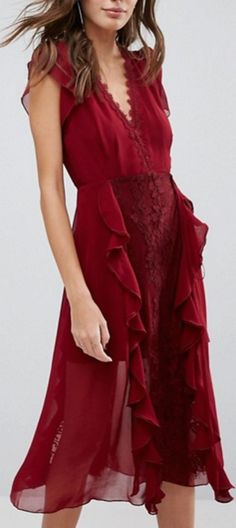 ruffle lace dress Ruffle Lace Dress, St Emilion, Dracula, Costume Ideas, Lace Dress, Lace