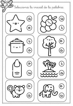 the printable worksheet for learning spanish numbers and letters with pictures on it