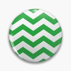 Get my art printed on awesome products. Support me at Redbubble #RBandME: https://www.redbubble.com/i/pin/Zig-Zag-Chevron-Geometric-Pattern-Green-and-White-by-Cultradesign/51663816.NP9QY?asc=u White Pin, Buttons Pinback