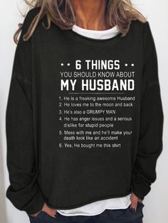 Vintage Loosen Hoodies&sweatshirts is fashionable and cheap, come to Lilicloth to find out about the Clothing Grumpy Man, Round Neck Long Sleeve Top, Blue Denim Pants, Funny Words, Best Husband, Round Neck Sweaters, Cheap Clothes, Cotton Hoodie, My Husband