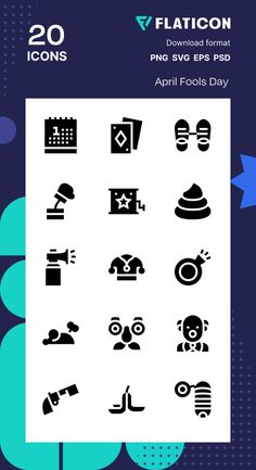 the flat icon set includes different types of symbols