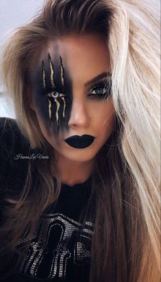 Hallowen Schminke, Fest Smink, Halloween Smink, Carnaval Make-up, Viking Makeup, Beautiful Halloween Makeup, Halloween Gesicht, Halloweenský Makeup, Holloween Makeup