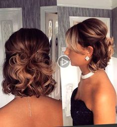 ▷ ▷homecoming hairstyles easy, homecoming hair updos..!! Bridesmaid Hair Medium Length, Braids For Medium Length Hair, Bridesmaid Hair Long, Bridesmaid Hair Makeup, Fall Hair Color For Brunettes, Hairstyles For Medium Length Hair Easy, Updos For Medium Length Hair, Hairstyles Updo