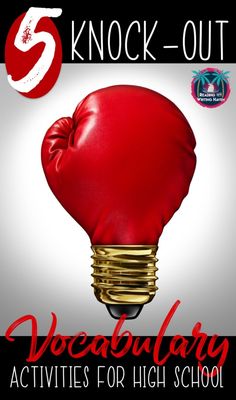 a red boxing glove on top of a lightbulb with the words 5 knock - out