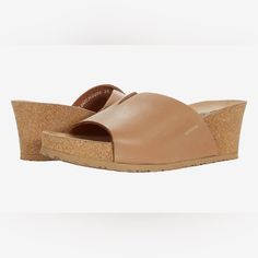 Prepare For The New Season With The Mephisto Lisane Wedge Sandal Featuring A Wide Strap, Cork Heel, And A Leather Upper. - Heeled Sandal With An Easy Slip-On Design. - Leather Lining And A Molded Cork Footbed For Added Comfort. - Soft-Air Flexible Midsole Contributes To The Soft, Comfortable Walking Experience. - Durable Synthetic Sole. - Made In Portugal **These Are New With Box, But Have Minor Scratches (In Photos)** Everyday Synthetic Wedge Sandals For Summer, Everyday Synthetic Summer Wedge Sandals, Everyday Summer Synthetic Wedge Sandals, Everyday Open Toe Synthetic Wedge Sandals, Beach Wedge Sandals With Ortholite Insole, Ortholite Insole Wedge Sandals For Beach, Modern Wedge Sandals With Ortholite Insole, Modern Beach Wedge Sandals With Leather Footbed, Everyday Leather Wedge Sandals