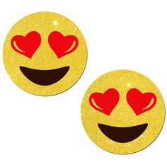 @Pastease #Emoji #Heart #Eyes on #Yellow #Glitter #Nipple #Pasties #WOWZA! #RedHeart Eyes Emoji on #Yellowglitter 2" #circle #nipplepasties are #handmade in the #USA of #nomess glitter #pleather material that forms to #curves & #resists #wrinkling over #hardening nipples. http://www.dallasnovelty.com/pastease-emoji-heart-eyes-on-yellow-glitter-nipple-pasties/ Heart Eyes Emoji, Emoji Heart, Pink Patch, Eyes Emoji, Yellow Glitter, Lingerie For Men, Pink Lipstick, Glitter Hearts, Funny Halloween Costumes