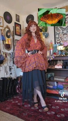 Cottagecore Things, Hippie Aesthetic, Clothing Aesthetic, Hippie Chick, Stevie Nicks, Soft Girl, Ditsy Floral, Art Clothes, School Outfits