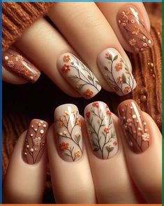 Thanksgiving Nail Designs, Short Nails Art, Thanksgiving Nails, Spring Nail Art, Fall Nail Art, Autumn Nails, Nail Designs Spring