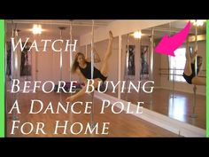 a woman is doing pole dancing for home