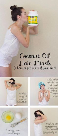 Coconut Oil Hair Mask Diy, Egg Hair, Egg Hair Mask, Health Coconut Oil, Oil Hair Mask, Diy Coconut, Diy Coconut Oil, Coconut Oil Hair Mask, Coconut Hair