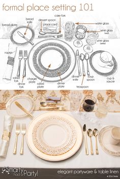 the formal place setting 101 is shown