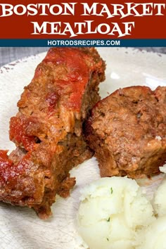 Boston Market Meatloaf with Mashed Potatoes Applesauce Meatloaf Recipe, Applesauce Meatloaf, Boston Market Meatloaf Recipe, Copycat Meatloaf, Boston Market Meatloaf, Meatloaf Dinner, Boston Market, Classic Meatloaf Recipe, Good Meatloaf Recipe