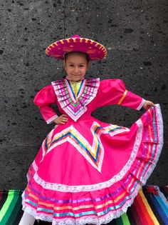 Mexican Dresses For Kids, Flower Child Hair, Jalisco Dress, Mexican Boho, Frida Kahlo Style, Cheap Ideas, Hippie Baby, Mexican Dress, Baby Flower