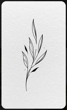 a black and white drawing of leaves