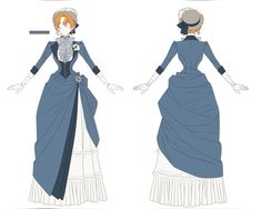 Victorian Dress Drawing, Princess Dress Anime, Vestidos Anime, Dress Design Drawing, Old Fashion Dresses, Victorian Clothing