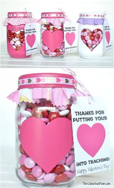 valentine's day candy in a jar