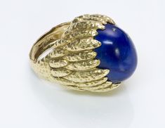 David Webb Lapis & Gold Ring Yellow Gold Lapis Lazuli Ring With Polished Finish, Anniversary Yellow Gold Lapis Lazuli Rings, Formal Lapis Lazuli Gemstone Ring, Yellow Gold Lapis Lazuli Gemstone Rings, Yellow Gold Rings With Lapis Lazuli Gemstone, Formal Lapis Lazuli Oval Rings, Oval Lapis Lazuli Rings For Formal Occasions, Elegant Formal Lapis Lazuli Rings, Elegant Lapis Lazuli Rings For Formal Occasions