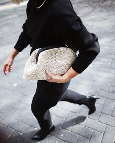 Hand Crochet Pouch Bag, Leather Trimmed Crochet Clutch, Knitted Bag, Crochet Bag, Handmade Bag, Cloud Bag, Evening Clutch, Gift For Her Casual Everyday Clutch With Zipper Pouch, Everyday Cream Crochet Woven Bag, Everyday Handmade Crochet Pouch Bag, Handmade Everyday Crochet Pouch Bag, Chic Everyday Knitted Bag, Hand Knitted Pouch Bag As A Gift, Hand Knitted Pouch Shoulder Bag, Hand Knitted Pouch Shoulder Bag For Daily Use, Everyday Cream Handwoven Crochet Bag