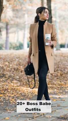 Explore timeless elegance with female old money fashion for the office. Discover styles that combine sophistication and professionalism. Work Outfits Frauen, Fall Fashion Coats, Straight Clothes, Elegant Coats, Camel Coat, Collared Coat, Woolen Coat, Work Outfits Women, Summer Makeup