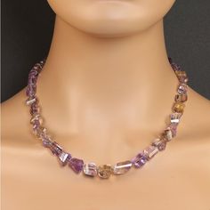 This is part of Chairish’s Costume Jewelry assortment.  20 inch faceted freeform Ametrine with time silver tone accent. The clasp is a silver tone easy to use toggle.  Remember that Ametrine is a combination of amethyst and citrine in the same gemstone. Amethyst And Citrine, 20 Inch Necklace, Easy To Use, Costume Jewelry, Citrine, Silver Tone, Amethyst, Gemstones, Silver