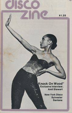 an advertisement for disco zine featuring a woman in sequins