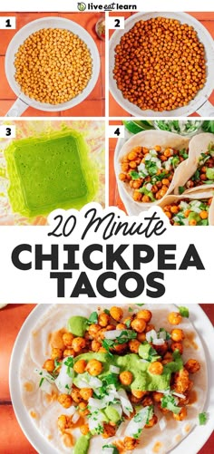 the steps to make chickpea tacos