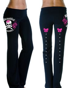 Bella Rose Yoga Pants Mcbling Pants, Mcbling Winter, Mcbling Outfits, Flare Outfit, Flared Sweatpants, Fox Clothing, Rockabilly Shirts, Trashy Outfits, Edgy Elegance