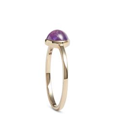 This new amethyst ring from our Lisa Bridge Collection is designed to be wearable, stackable and a reflection of your unique self. A purple round amethyst shines in its protective bezel setting of 14K yellow gold. It’s a perfect staple piece when you’re looking to add just the right pop of color to your day. Yellow Gold Amethyst Ring With Polished Finish, Modern Amethyst Ring With Polished Finish, Classic Purple Round Band Ring, Formal Purple Amethyst Ring With Bezel Setting, Elegant Stackable Round Amethyst Ring, Purple Solitaire Amethyst Ring, Purple Solitaire Birthstone Ring, Modern Purple Amethyst Ring With Polished Finish, 14k Gold Polished Amethyst Ring