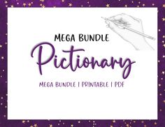 the mega bundle includes an image of a hand holding a pen and writing on it