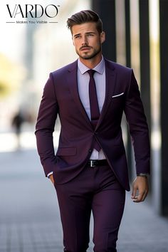 >>ORIGINAL ARTWORK AND CONTENT, PLEASE DO NOT COPY<< Men Suits, Suits For Man, Premium Purple Two Piece Suit for Men - Elegant and Stylish Formal Attire. Classic and Stylish Formal Wear for Men piece Wedding Suit, Double Breasted, Formal Fashion Slim Fit Suit. Description: Elevate your formal wardrobe with our premium purple two-piece suit for men. Crafted with precision and tailored for a perfect fit, this suit is the epitome of elegance and style. The rich purple hue adds a touch of sophistication, making it ideal for special occasions and formal events. 👔 Key Features: ✨ Impeccable Tailoring: Our two-piece suit is meticulously tailored to ensure a sharp and sophisticated look. ✨ Premium Fabric: Crafted from high-quality materials, the suit offers comfort without compromising on style. Purple Grooms Suit, Men’s Purple Suit, Wedding Suits Men Purple, Purple Suit For Wedding, Purple Wedding Suit Men, Purple Suits For Men Wedding Ideas, Suit For Man Wedding, Purple Tuxedo Wedding