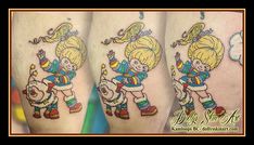 Rainbow Brite and Twink for Amanda - Dolly's Skin Art Tattoo Kamloops BC Rainbow Brite Tattoo, Black Arm Tattoo, Rainbow Brite