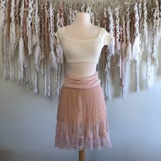 High Low, Pleated Skirt By Free People With Lace Detail Along Bottom Hem. It’s Soft Elastic Waist Can Be Worn At The Hips Or Bunched Higher Around The Waist- A Layering Piece That’s Perfect For Festival Season! No Stains Or Damage; Never Worn. Feminine Fitted Midi Pleated Skirt, Fitted Pleated Skirt With Ruffles For Summer, Pink Fitted Tiered Pleated Skirt, Feminine Fitted Tiered Skirt, Free People Lace Skirt, Free People Skirt, Layering Pieces, Lace Detail, Pleated Skirt