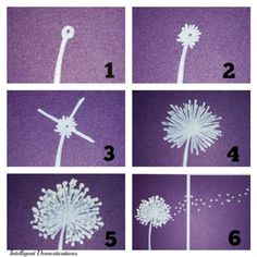 how to make a dandelion flower out of paper with pictures and instructions on it