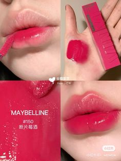 Mabeline Makeup Lipstick, Maybelline Lip Vinyl, Red Lipstick Maybelline, Maybelline Lipstick Superstay, Lipstick Maybelline Superstay, Maybelline Vinyl Ink Lippy, Simple Makeup Tips