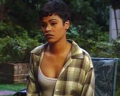 nia long fresh prince 90s | THEN: Nia Long as 'Lisa Wilkes' | 'Fresh Prince of Bel-Air' Then & Now ... Black 90s Fashion, Scrub Corpo, Pelo Afro, Look Retro