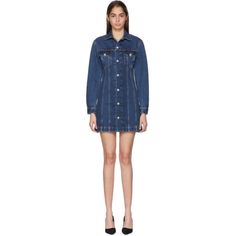 Helmut Lang Femme Trucker Dress Denim Jacket/Shirtdress Blue Classic Neckline Long Sleeves Buttoned Cuffs Button Closing 100% Cotton Long Sleeve Non-Stretch Denim Short Dress In Blue. Fading Throughout. Spread Collar. Button Closure At Front. Flap Pockets At Chest. Single-Button Barrel Cuffs. Logo-Engraved Silver-Tone Hardware. Unlined. Supplier Color: Blue Nwt Sizing For Women And Men S: S Woman /Xxs Man M: M Woman/Xs Man Spring Knee-length Jacket Dress, Blue Knee-length Outerwear For Spring, Spring Button Closure Mini Length Outerwear, Spring Mini Length Outerwear With Button Closure, Spring Long Sleeve Jacket Dress, Denim Short Dress, Helmut Lang Dress, Jersey Shirt Dress, Trucker Shirts