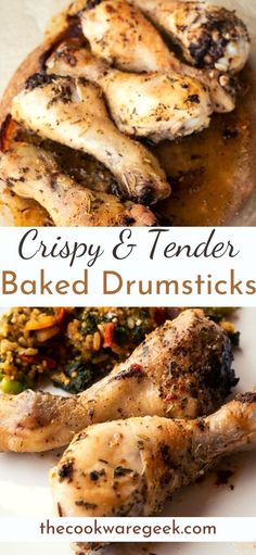 crispy and tender baked drumsticks are the perfect side dish for any meal