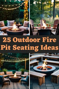 the 25 outdoor fire pit seating ideas for your patio or deck are easy to make