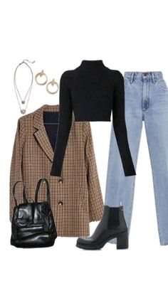 Parisian Style Outfit, Outfit Jeans, Mode Inspiration, Looks Vintage, Fall Winter Outfits